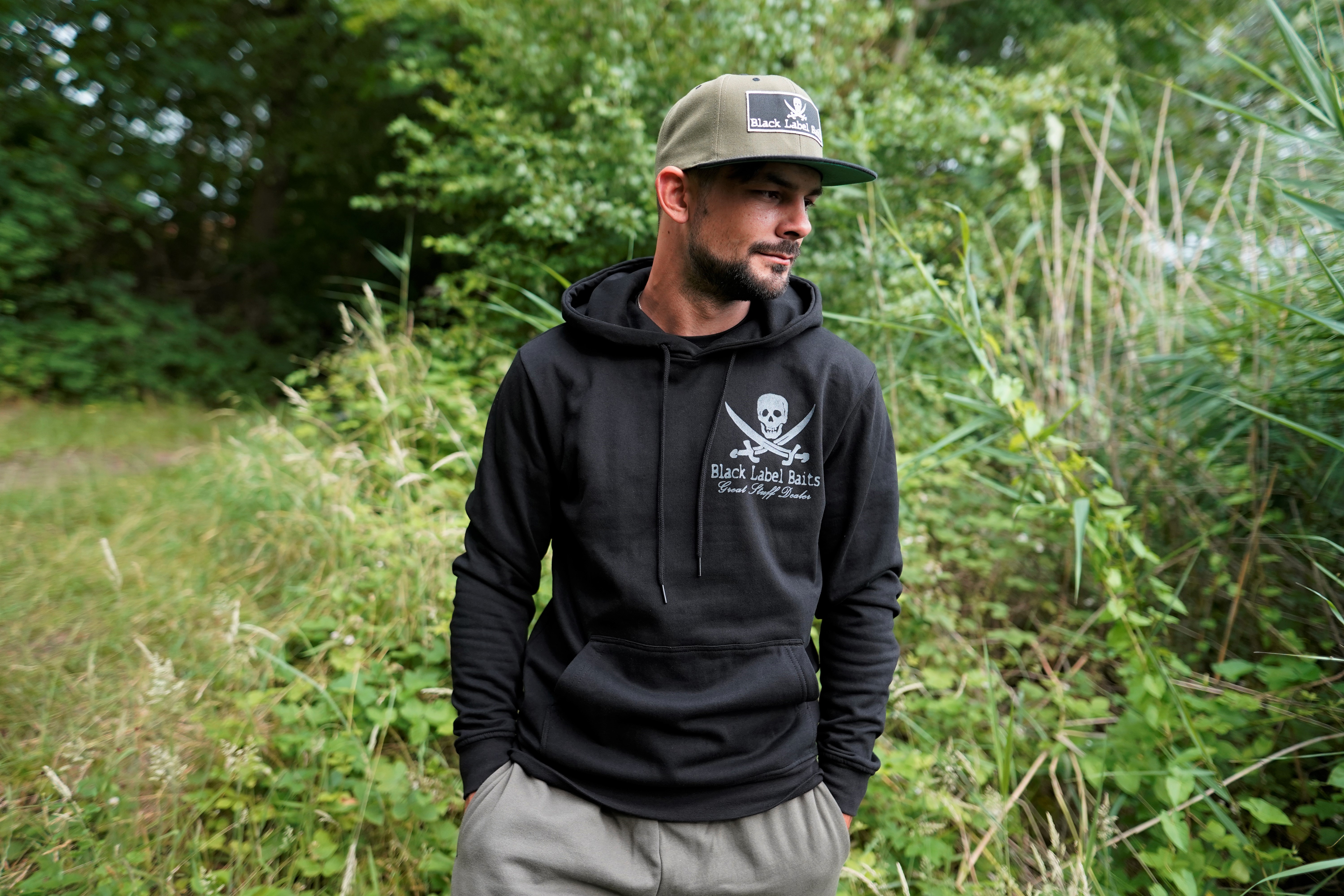 BLB Logo Hoodie - schwarz mit grauem Aufdruck