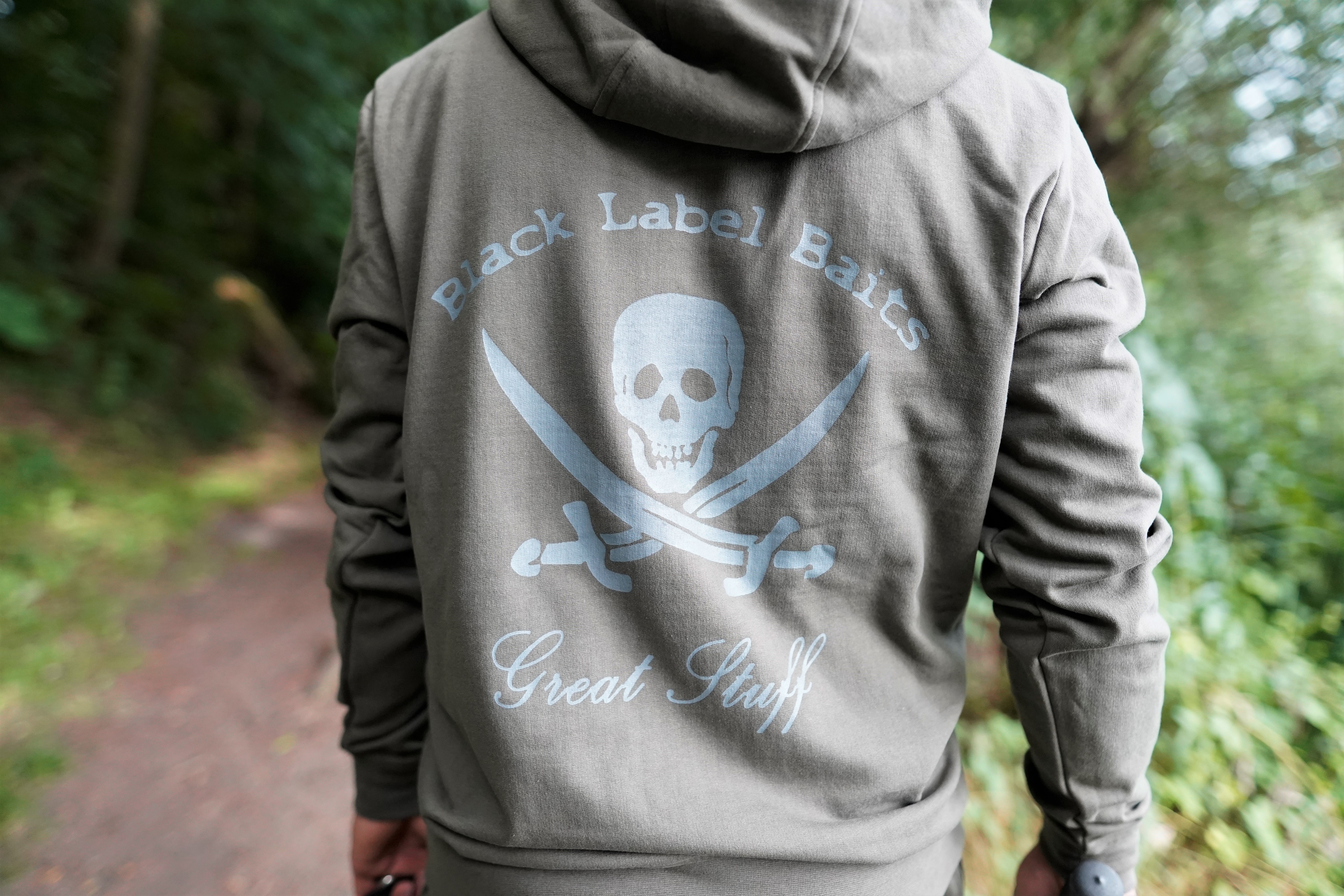 BLB Logo Hoodie - olive mit grauem Aufdruck