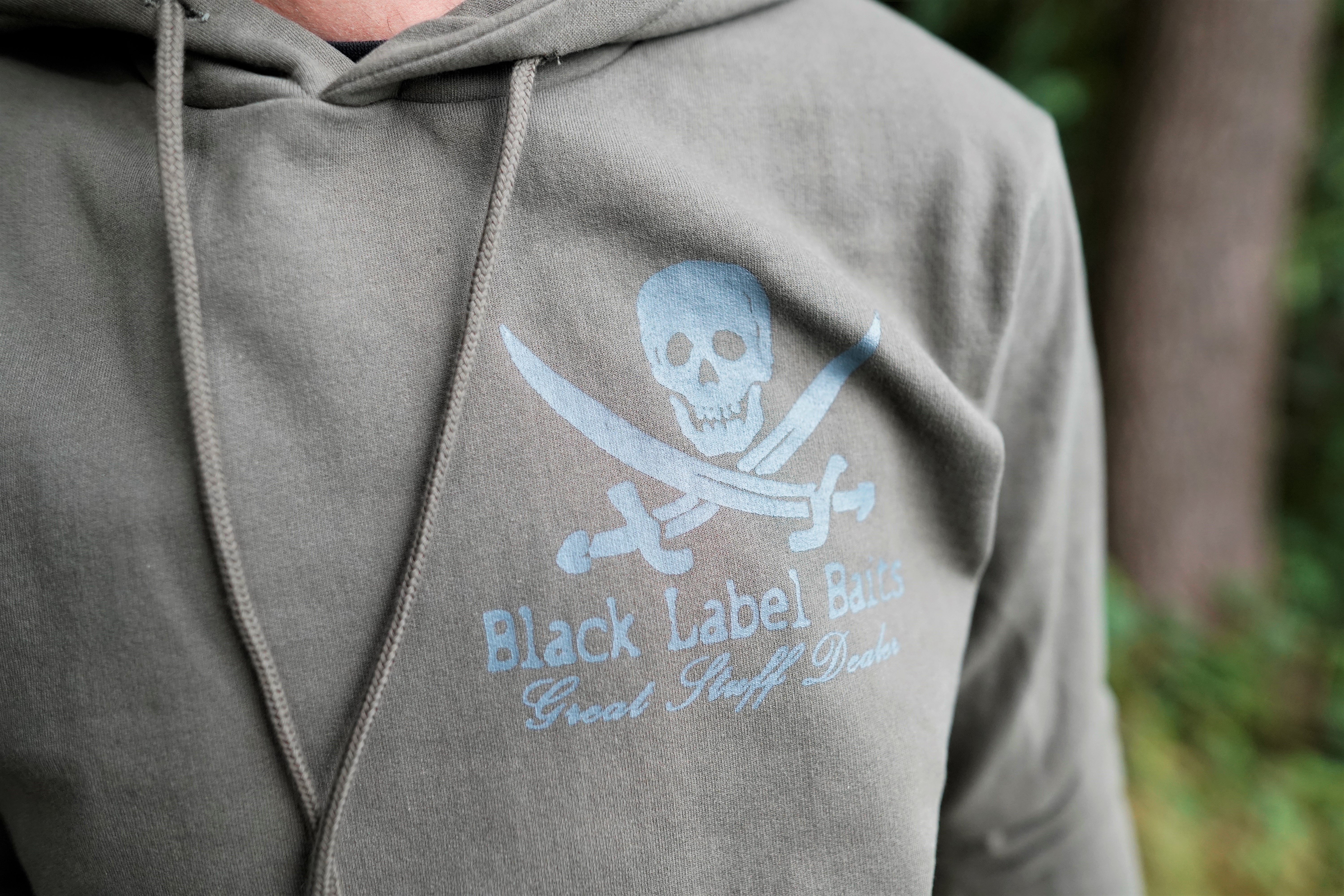 BLB Logo Hoodie - olive mit grauem Aufdruck